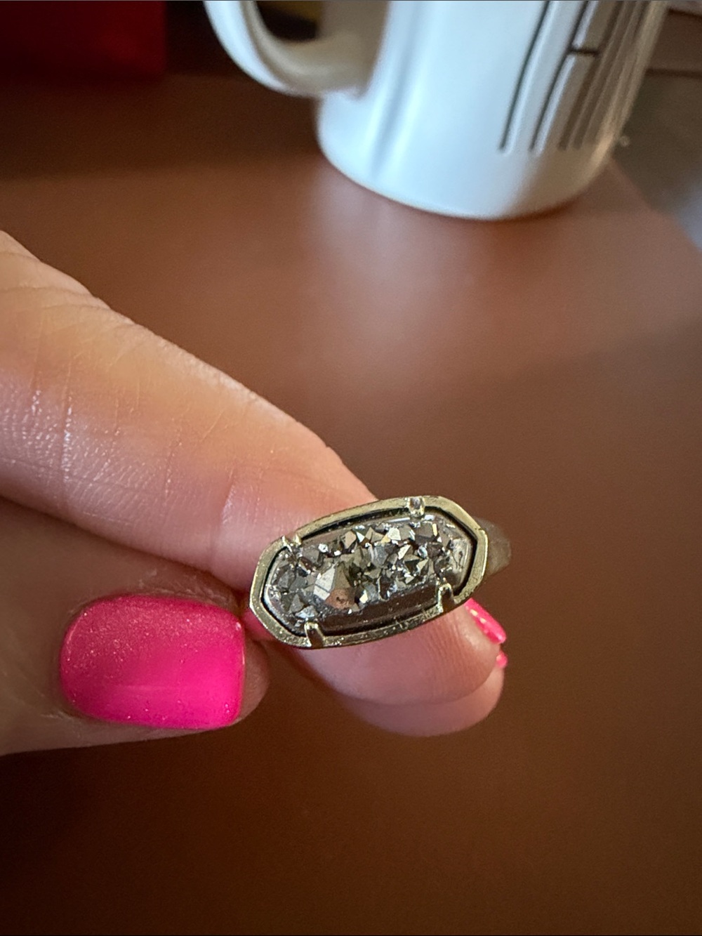 Kendra Scott Silver Druzy Cluster Ring
